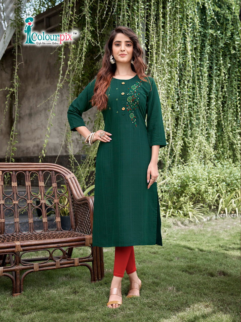 Colourpix Rolex 1 Regular Wear Wholesale Designer Kurtis Catalog